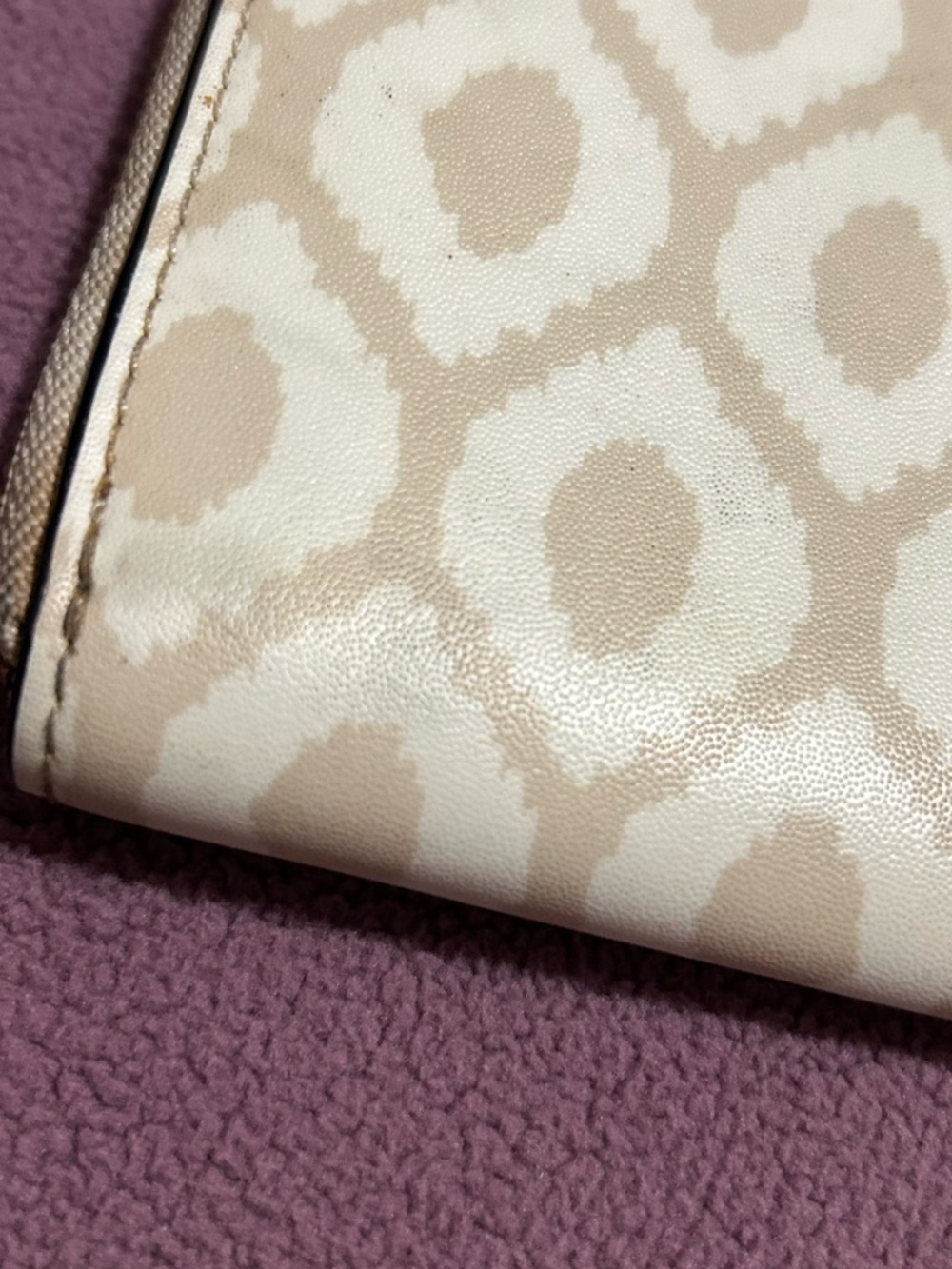 kate spade Cream and Blush Ikat Zip-Around Wallet - Picture 3 of 6